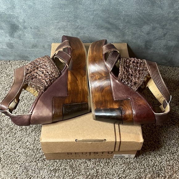 BED STU Petra Wooden Heel Wedge Sandals - Picture 7 of 15